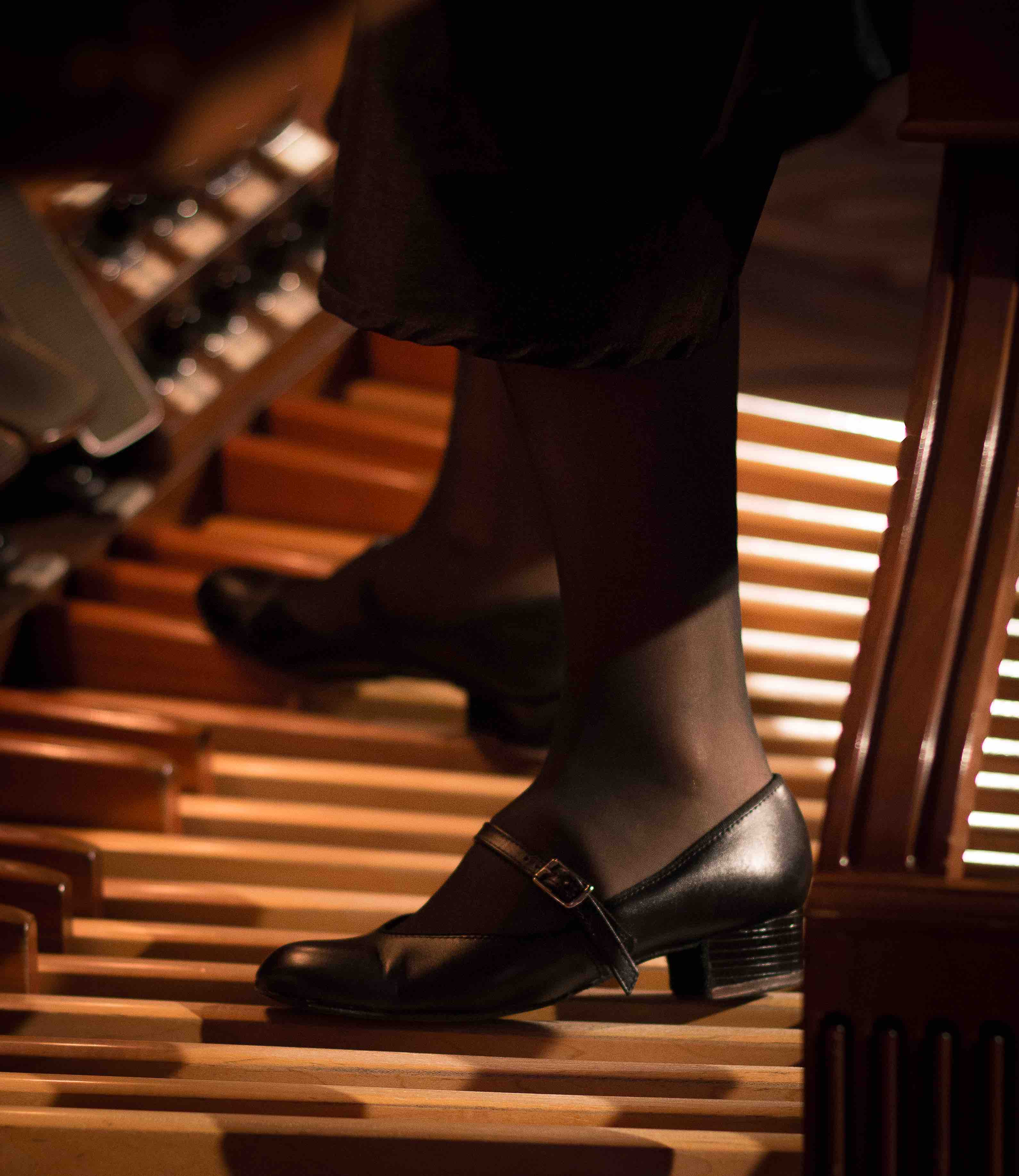 Organist Feet Playing Pedals